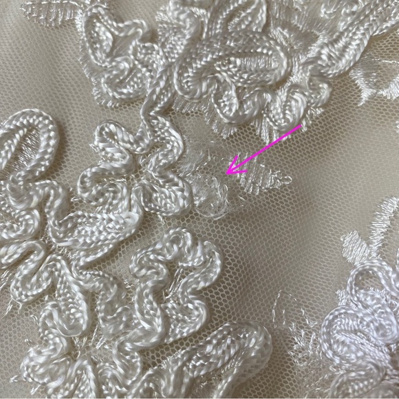 Alice + Olivia lace bodice mini dress eggshell off white - Picture 14 of 16